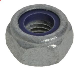 Nyloc Hex Nut - M16 Galvanised (Box=100)