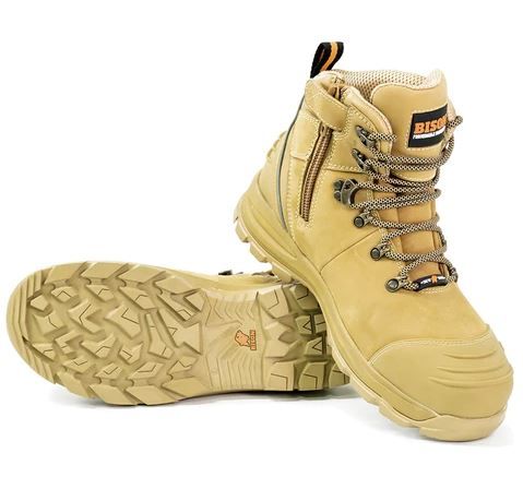Bison - XT Zip Side Lace Up Safety Boot