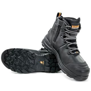 Bison - XT Zip Side Lace Up Safety Boot