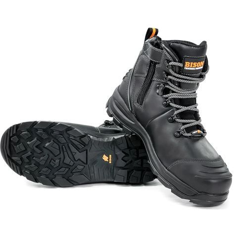 Bison - XT Zip Side Lace Up Safety Boot