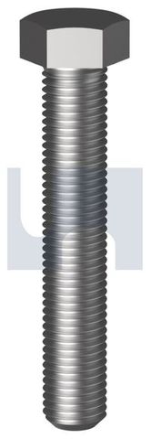 Hex Set Screw - M12x150 Fine Zinc Plated (Box=25)