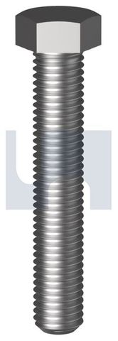 Hex Set Screw - M8x90 Zinc Plated (Box=100)