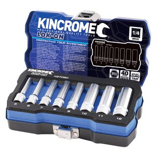 Kincrome - Lok-On Socket Set 8 Pc 1/4 In Dr - Met