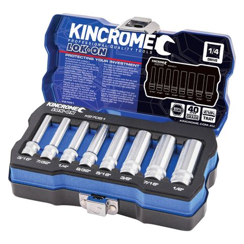 Kincrome - Lok-On Socket Set 8 Pc 1/4 In Dr - Imp