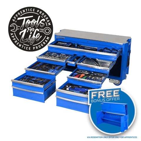 KINCROME - CONTOUR TROLLEY TOOL KIT 454 PC BLUE