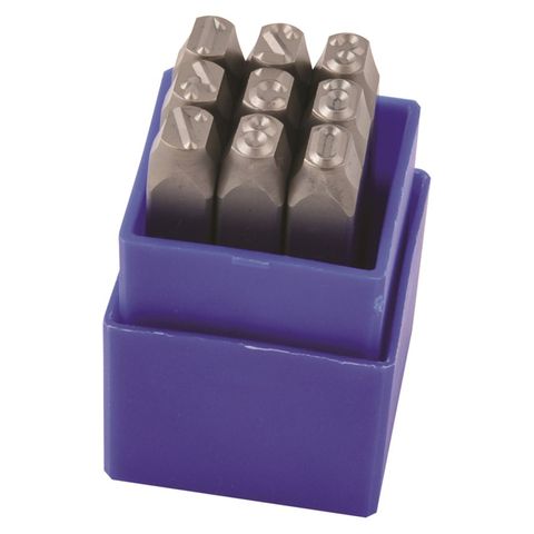 KINCROME - NUMBER STAMP SET 9 PIECE 8MM