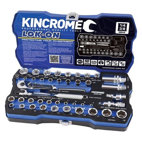 Kincrome - Lok-On Socket Set 44 Piece