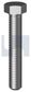 M10X25 Hex Set Screw Class 8.8 Zinc Plated