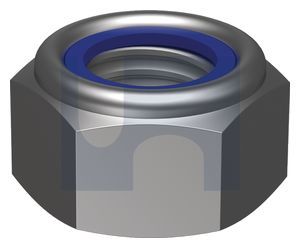 Nyloc Hex Nut - M16 Zinc Plated (Box=100)