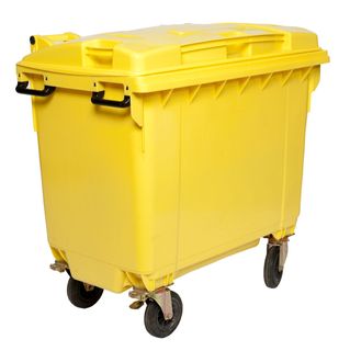660L Yellow Wheeled Locker with Hinged Lid