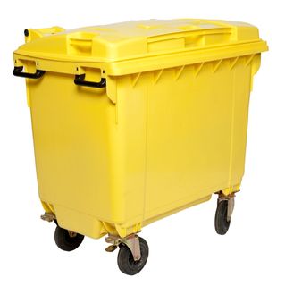 660L Yellow Wheeled Locker with Hinged Lid