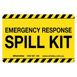 Wall Mounted Spill Kit Sign - Yellow