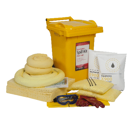 60 Litre Wheeled Bin Spill Kit - Chemical
