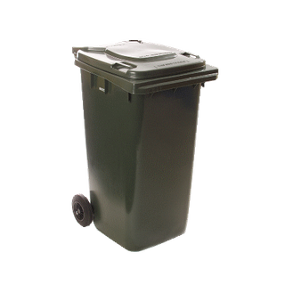 240L Dark Green Wheeled Bin with Hinged Lid
