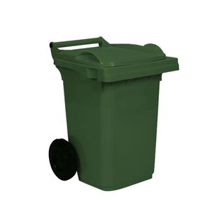 60L Dark Green Wheeled Bin with Hinged Lid