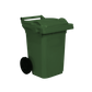 60L Dark Green Wheeled Bin with Hinged Lid