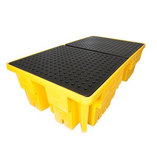 Double IBC Bunded Spill Pallet Yellow