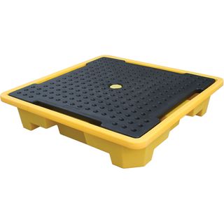 4 Drum Bunded Spill Pallet Yellow