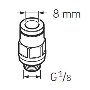 SKF - System 24 - tube connnection - 8 mm tube