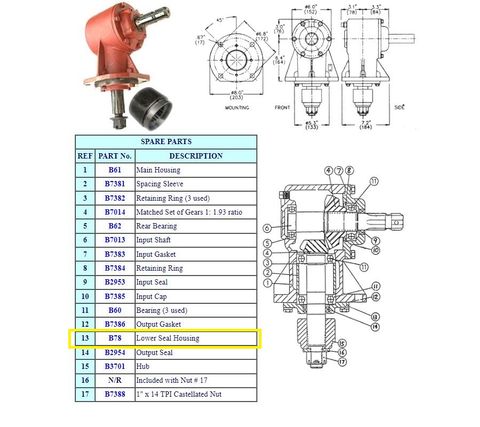 BOTTOM PLATE=B2666 GEAR BOX