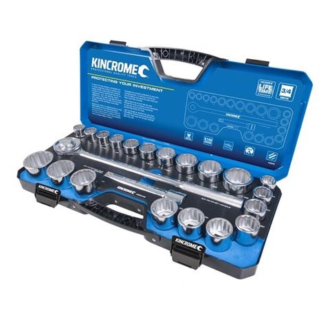 Kincrome - Socket Set 3/4 Drv 22P Met/Af