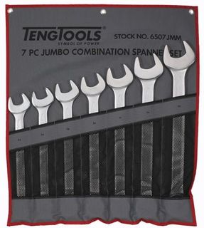 Teng Tools - 7 Pc Metric Combination Spanner Set