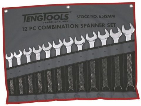 Teng Tools - 12 Pc Metric Combination Spanner Set