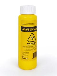 Plastic Sharps Container 150ml Yellow