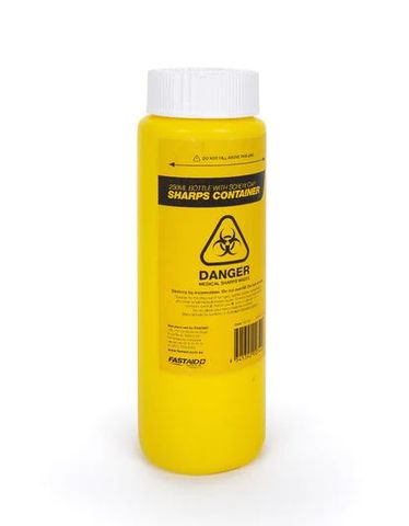 Plastic Sharps Container 250ml Yellow