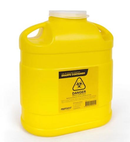 Plastic Sharps Container 5L Yellow