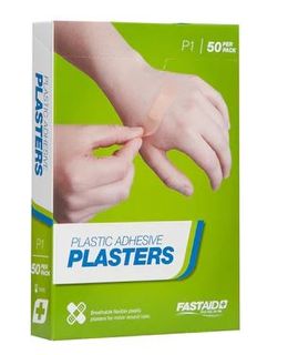 Adhesive Plasters, Plastic, 72 x 19mm, 50pk
