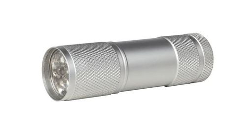 Torch - Aluminium - LED Batteries included - Silve