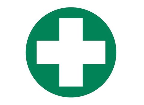 DECAL -  FIRST AID CROSS - 50MM Diameter