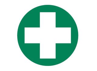 DECAL -  FIRST AID CROSS - 50MM Diameter