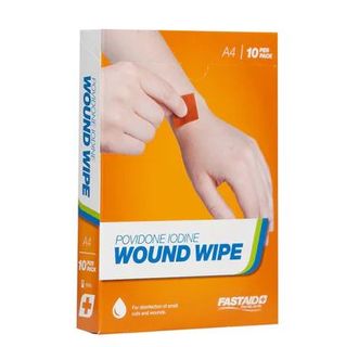 WOUND WIPE - Povidone Iodine Swab - Pack of 10