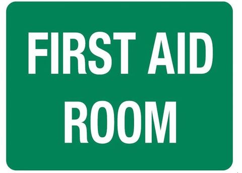 SIGN - FIRST AID ROOM 600 X 450MM -POLY