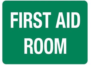 SIGN - FIRST AID ROOM 600 X 450MM -POLY