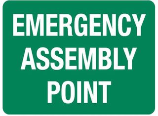 Sign - Emergency Assembly Point 600 X 450Mm -Poly