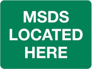 Sign - Msds Located Here 600 X 450Mm - Poly