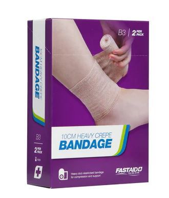 Heavy Crepe Bandage, 10Cm, 2Pk