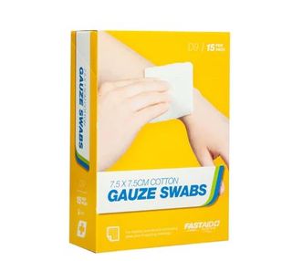 Gauze Swabs, 7.5 x 7.5cm, 5�s, 3pk