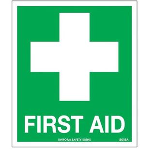 STICKER -  FIRST AID KIT, 115 X 170MM - SELF ADHES