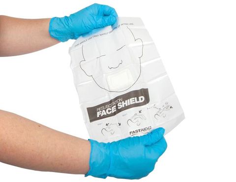Resuscitation Face Shield - Disposable With Valve