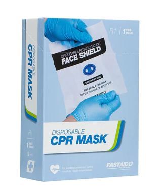 Resuscitation Face Shield - Disposable With Valve