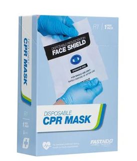 Resuscitation Face Shield - Disposable With Valve