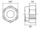 Nyloc Hex Nut - M14 Zinc Plated (Box=100)