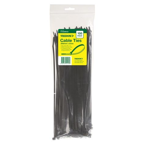 Tridon - Cable Tie Black 300 x 5mm