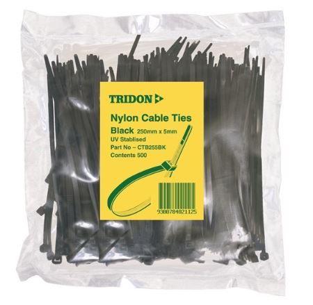 Tridon - Cable Tie Black 400 x 5mm