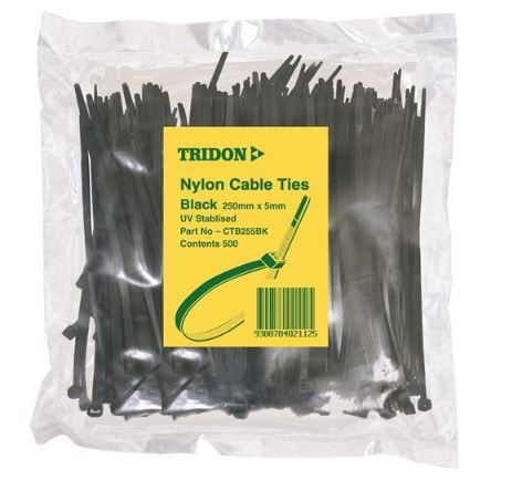 Tridon - Cable Tie Black 400 x 8mm