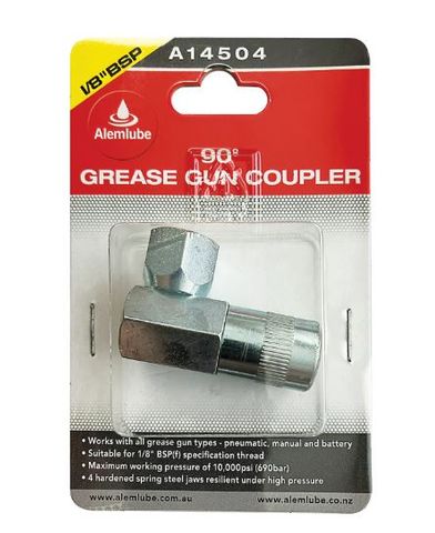 Alemlube - 1/8 In BSP 90 Degree Grease Coupler